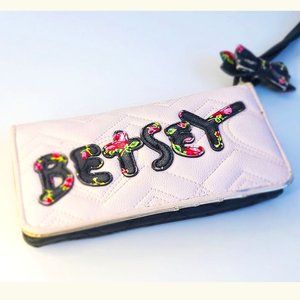 Betsey Johnson Quilted Wristlet Clutch Wallet